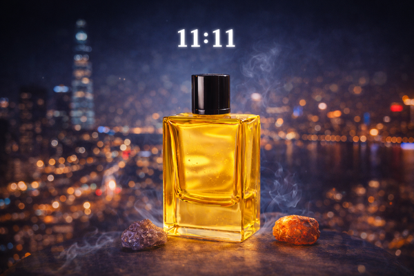11:11 Perfume by Perfumous - A soft violet and warm amber alcohol-free fragrance.