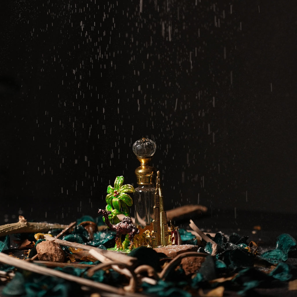 Close-up of a bottle with a dark background