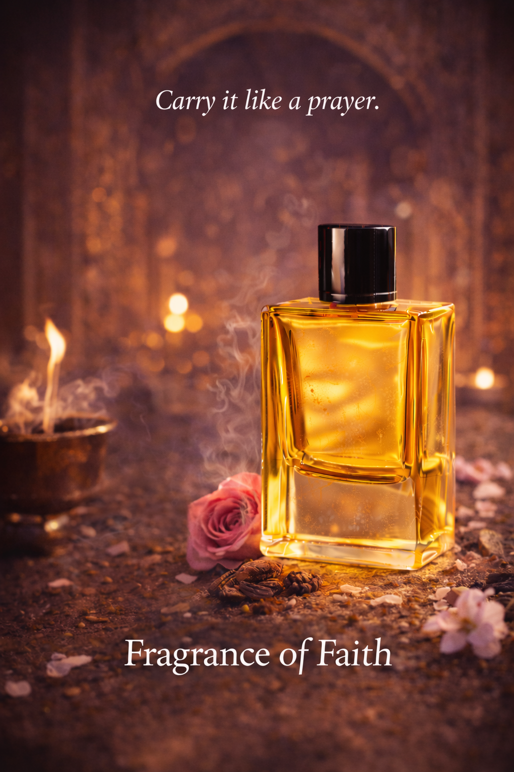 Fragrance of Faith by Perfumous - A spiritual non-alcoholic perfume with Rose Attar and Bakhoor.
